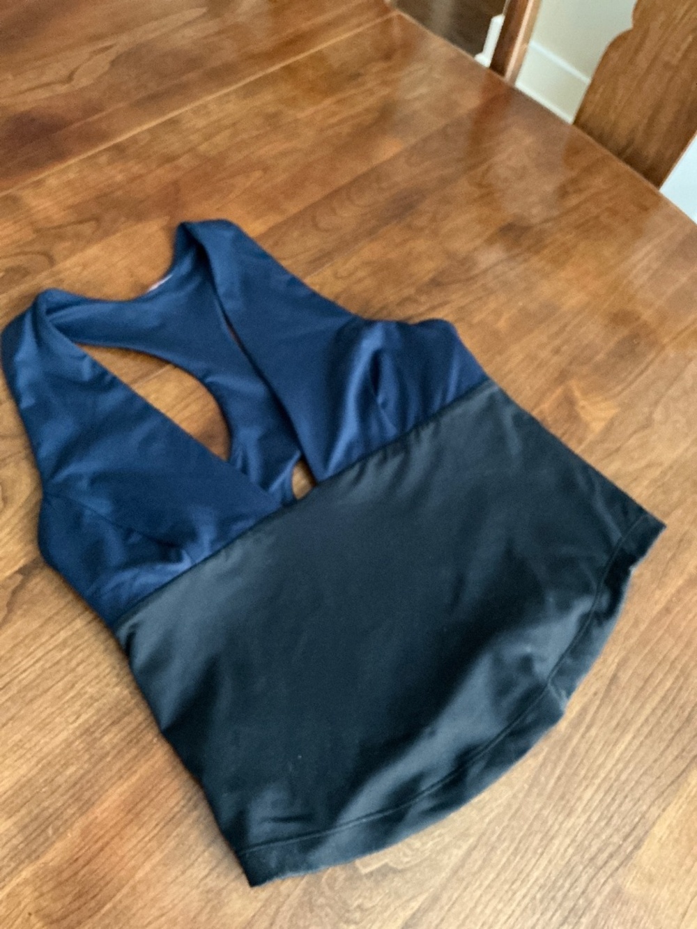 Free people movement deep v top with navy blue ..small
